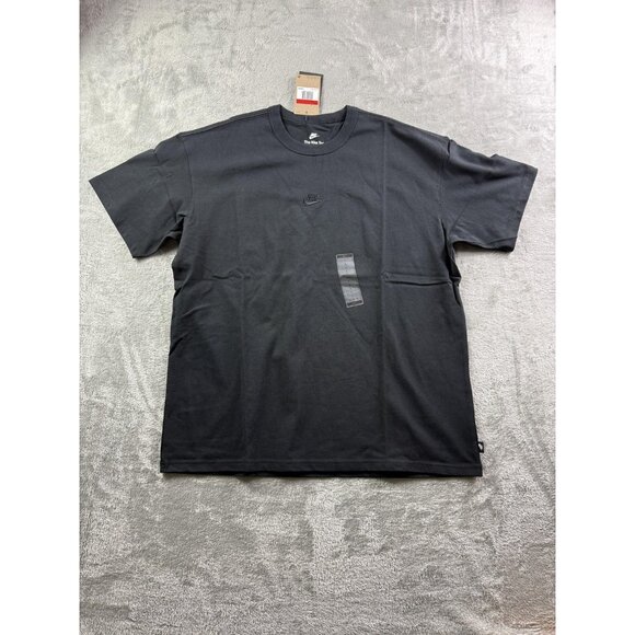 Nike Shirt Tee Mens Large Black Max 90 Loose Fit Embroidered Swoosh DO7392-010 - Picture 1 of 13